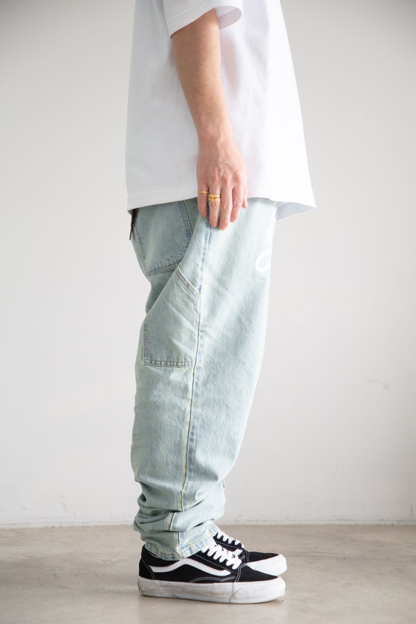[ラスト1点 サイズL] 【ICECREAM】BUGGY DENIM PANTS / ライトブルー