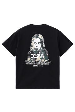 HIBISCUS CAMOUFLAGE FACE S/S TEE / ブラック