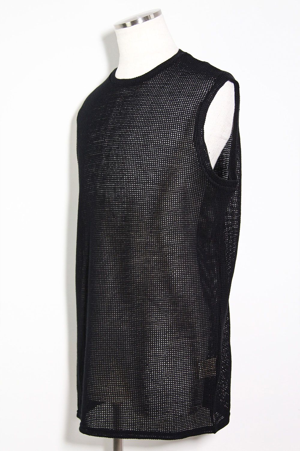 [ラスト1点 サイズ1] メッシュニットタンクトップ / Mesh Knit Tank Top / ブラック / ag-11100