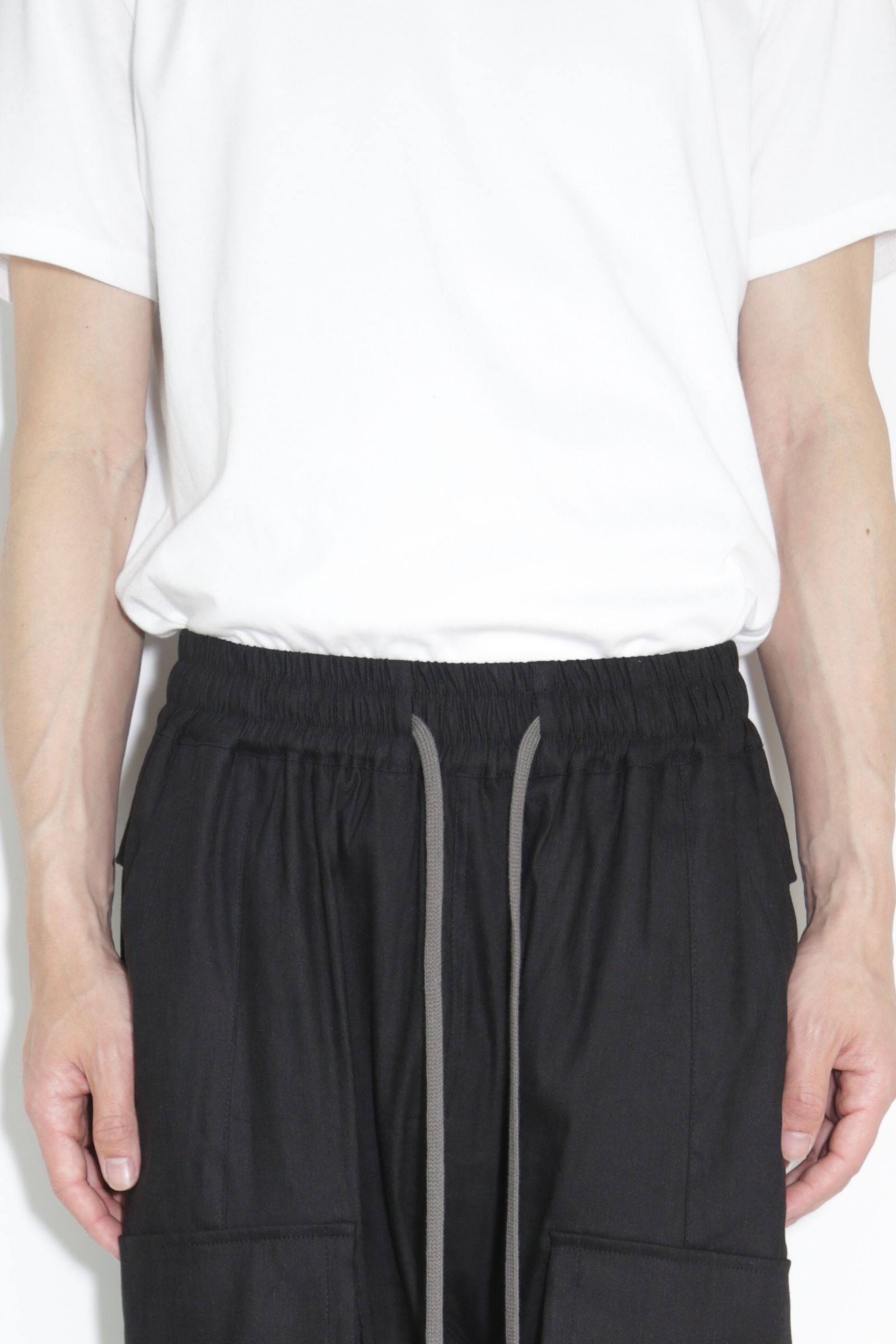 ミリタリーサルエルパンツ / Military Sarouel Long Pants / ブラック / ag-9067