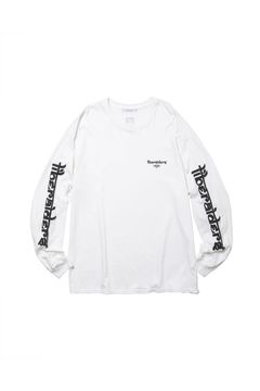 SLEEVE FONT L/S TEE / ホワイト