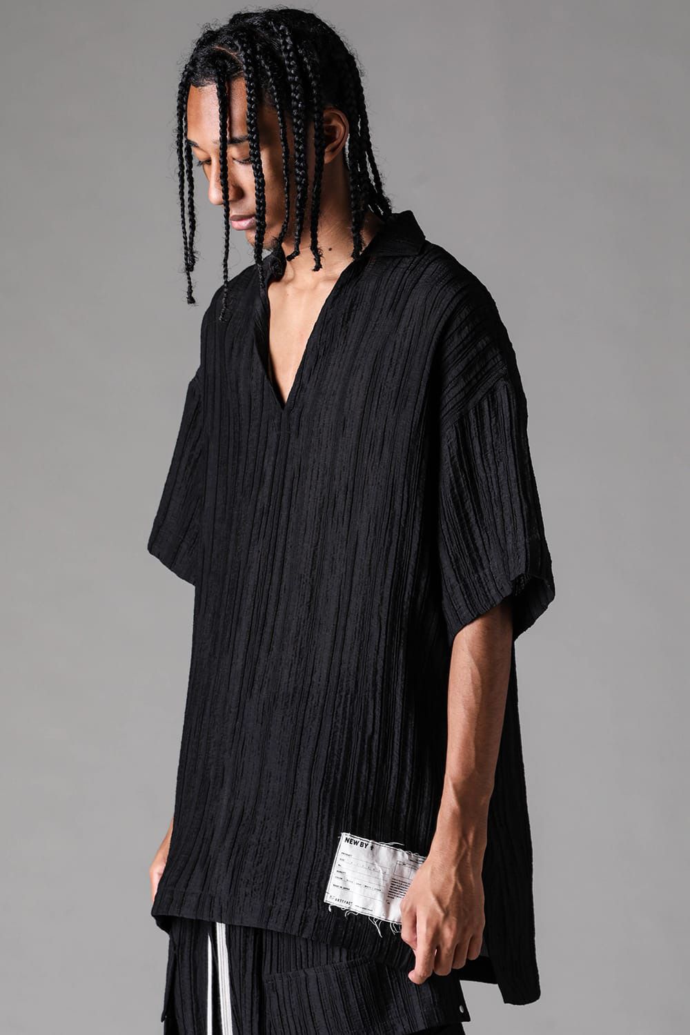 Ripple Sheer Harf Sleeve Shirts