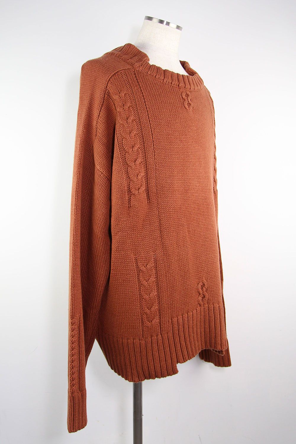 ローゲージニットプルオーバー / Low Gauge Knit Pullover / ブラウン
