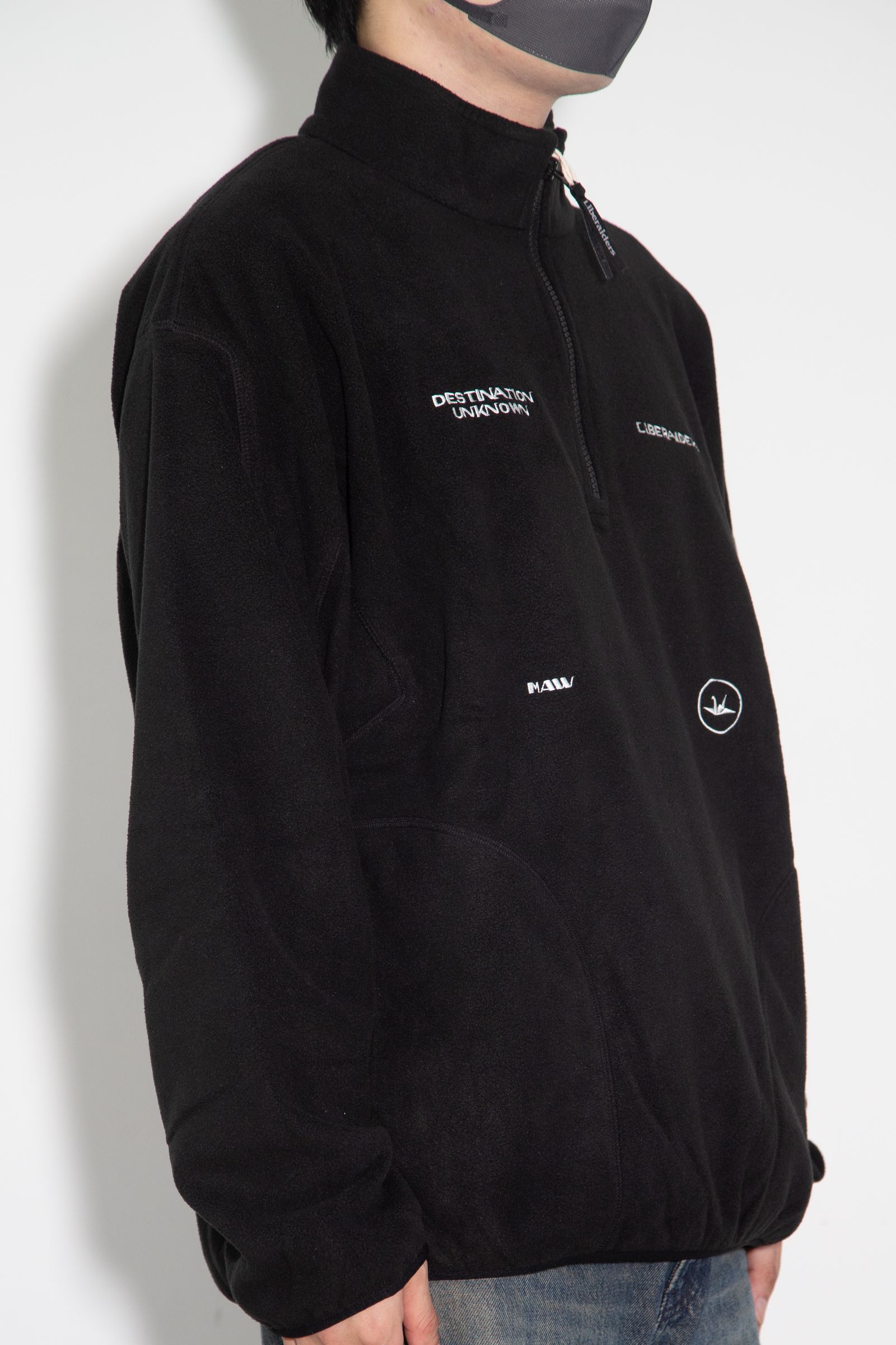 FLEECE HALF ZIP / ブラック