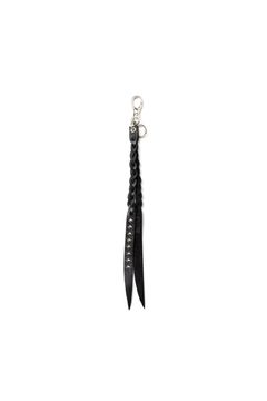 STUDS & KNITTING LEATHER LONG KEY RING ＜TYPE A＞ / ブラック