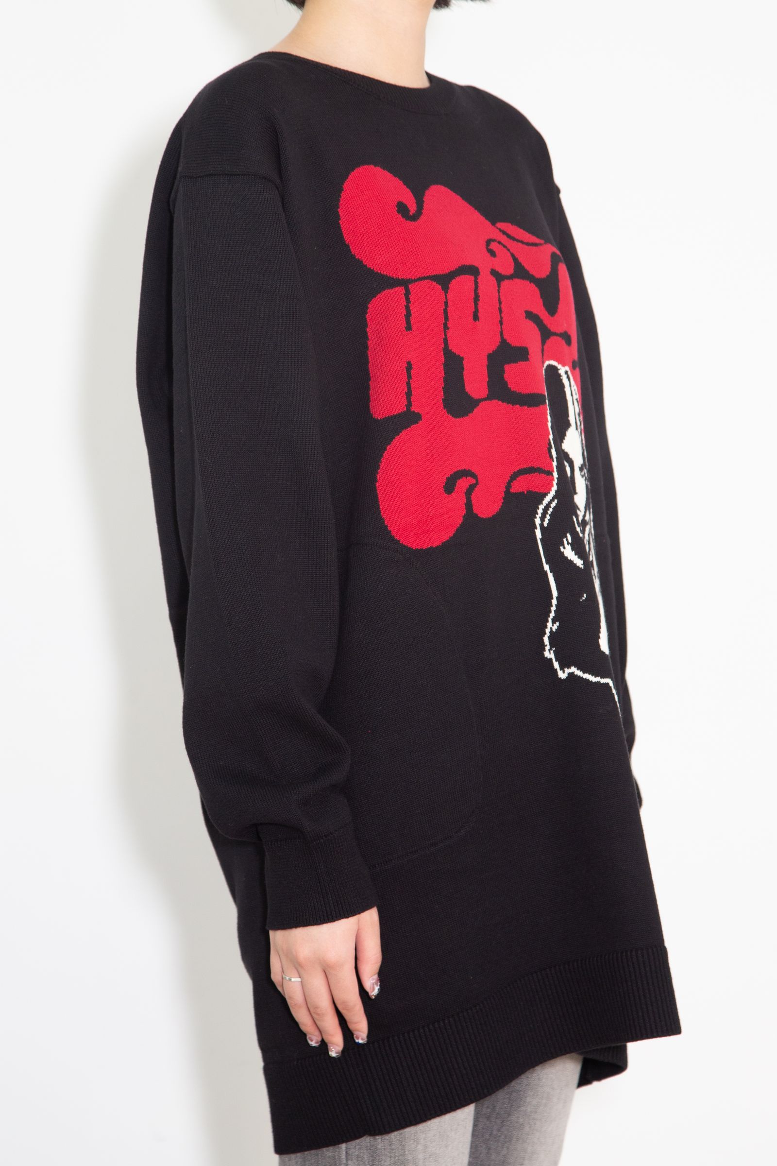 FLAME WOMAN編込 ワンピース / ブラック