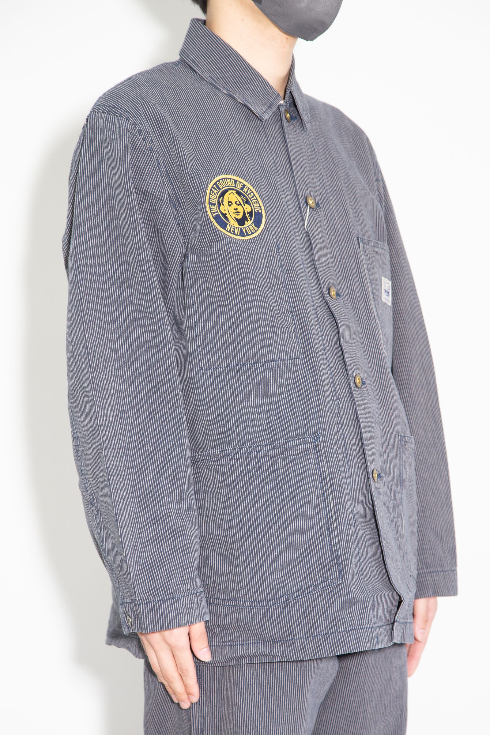 HYSTERIC ECHO DREAM刺繍 カバーオールジャケット / インディゴ