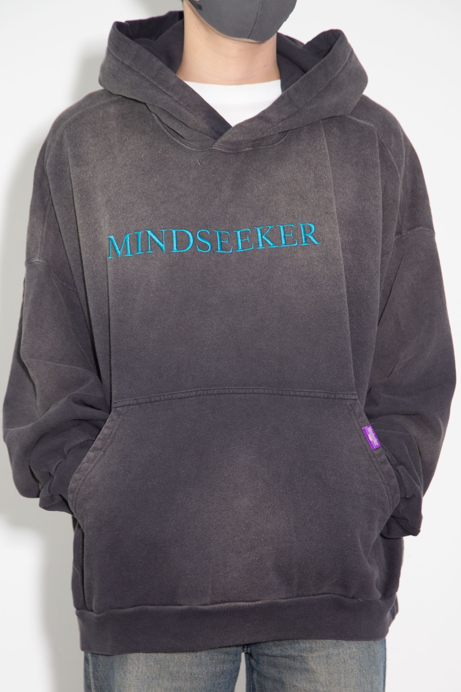 MS Homme Logo Embroidery Hoodie / ブラック