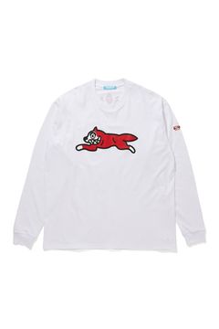 【ICECREAM】COTTON L/S T-SHIRT_RUNNING DOG / ホワイト