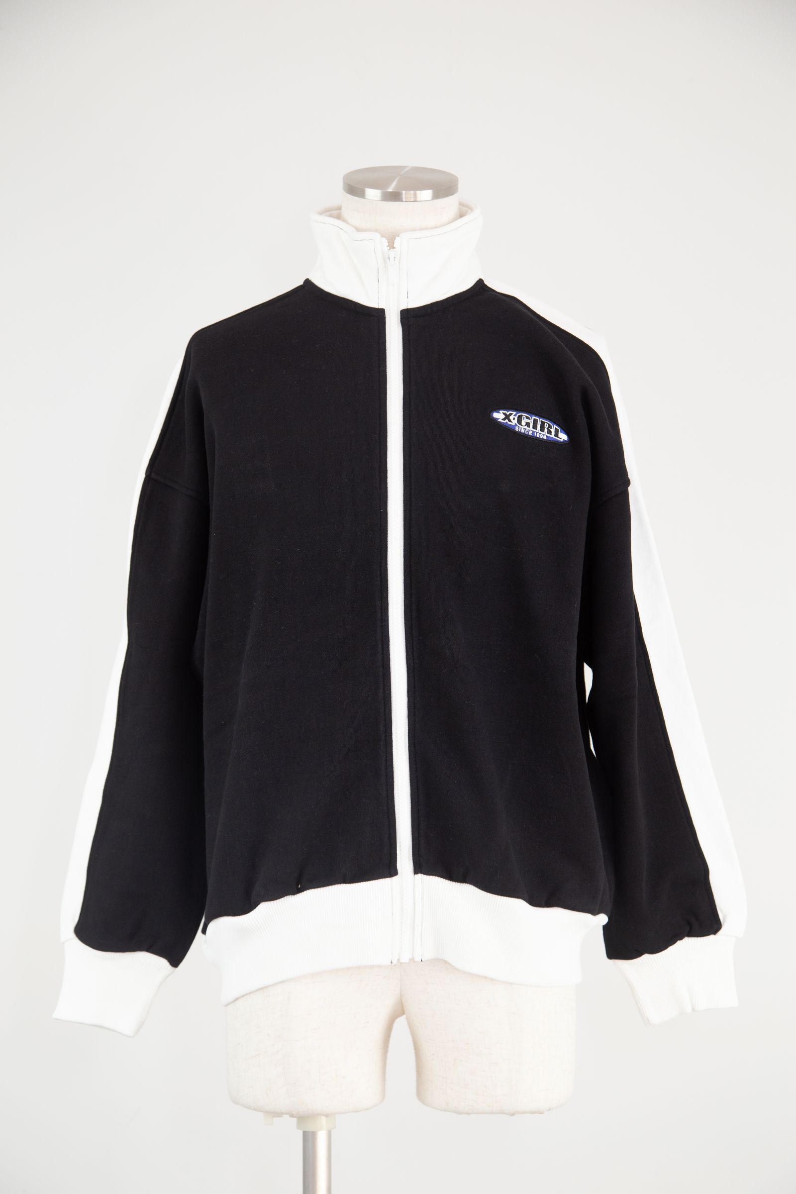 X-girl - CONTRAST STRIPE ZIP UP SWEAT / ブラック | Tempt