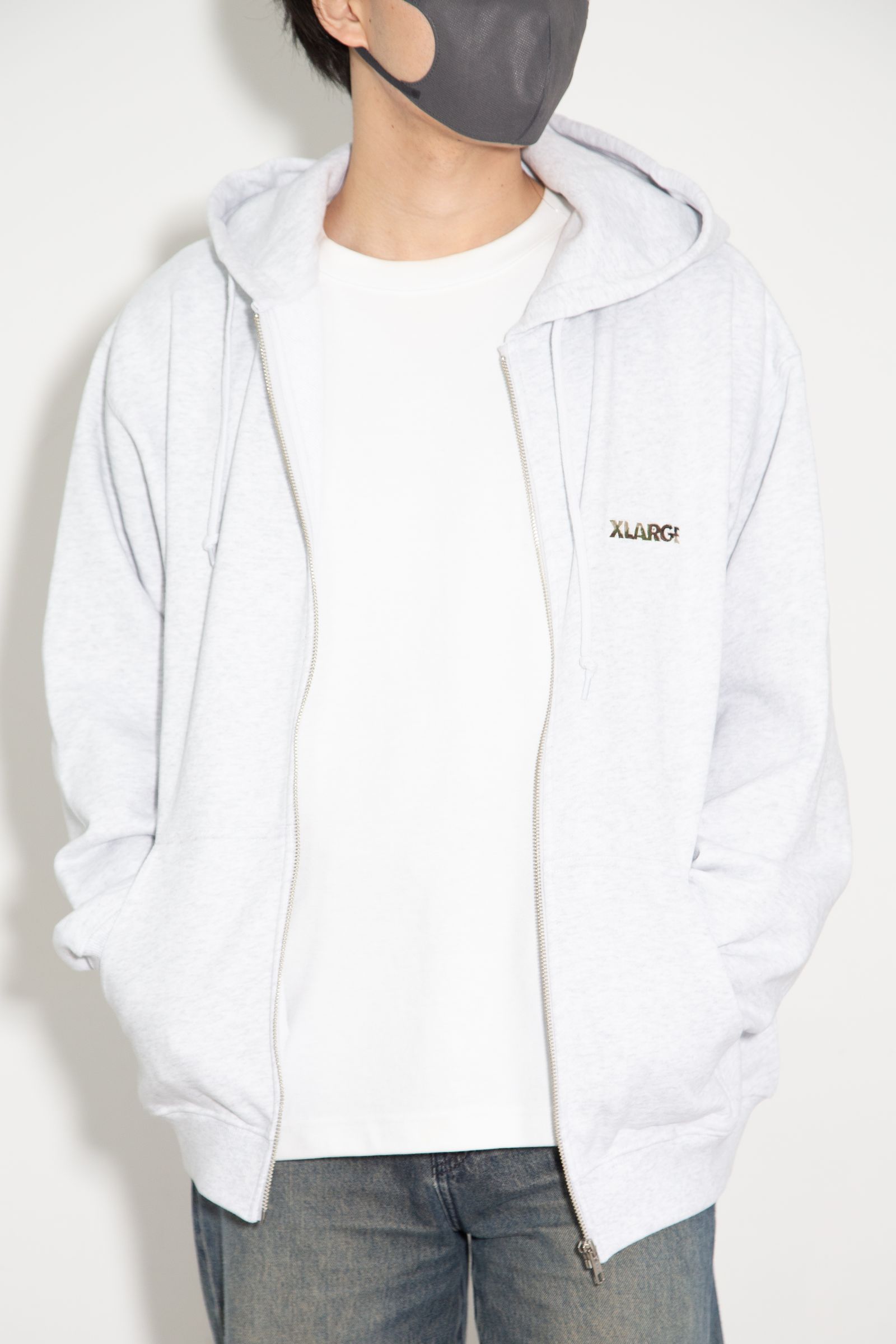 OG BOX ZIP UP HOODIE / アッシュ