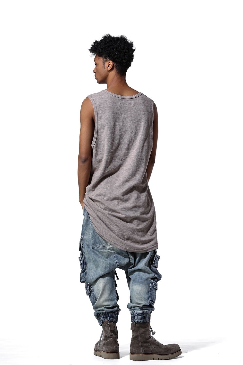 サーフニットロングタンクトップ / Surf Knit Long Tank Top / ベージュ / ag-6083-4