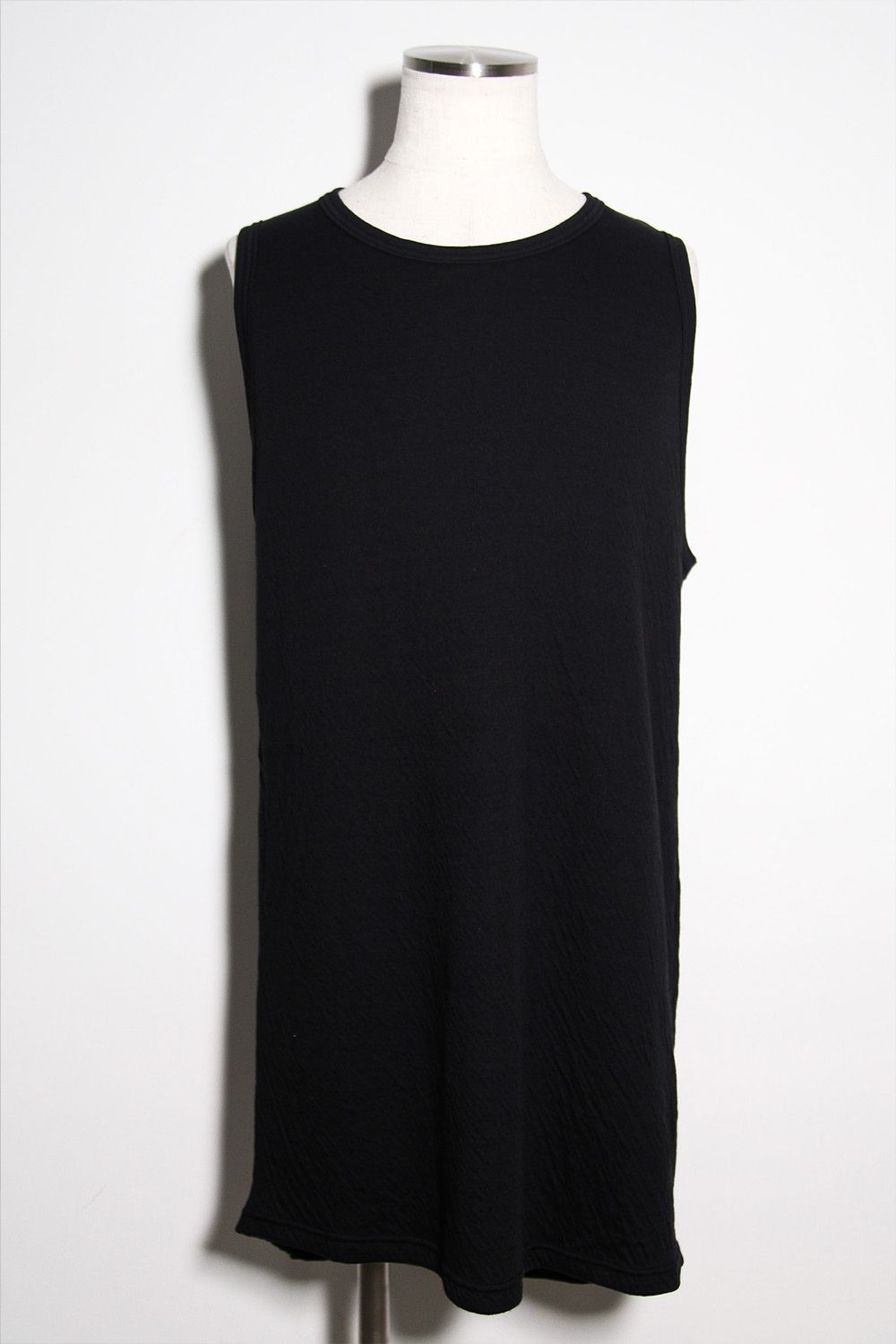 Double Gauze Long Tank Top / ブラック