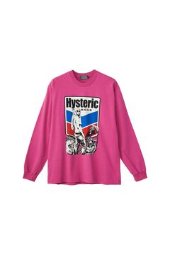 MOTORCYCLE GIRL Tシャツ / ピンク