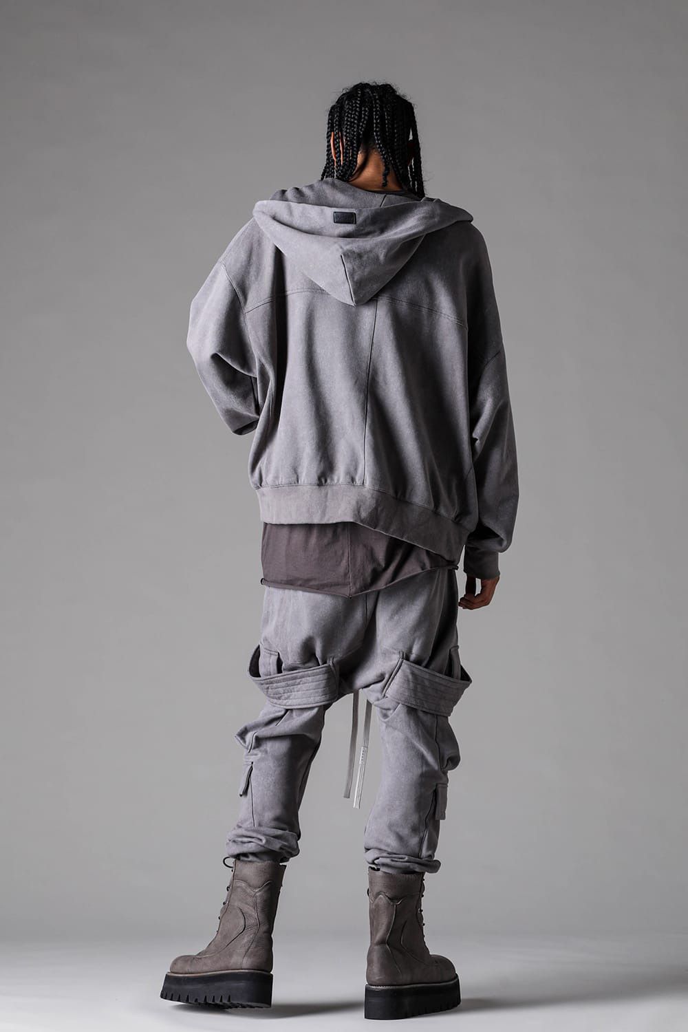 French Terry Belt Cargo Sarouel Easy Pants