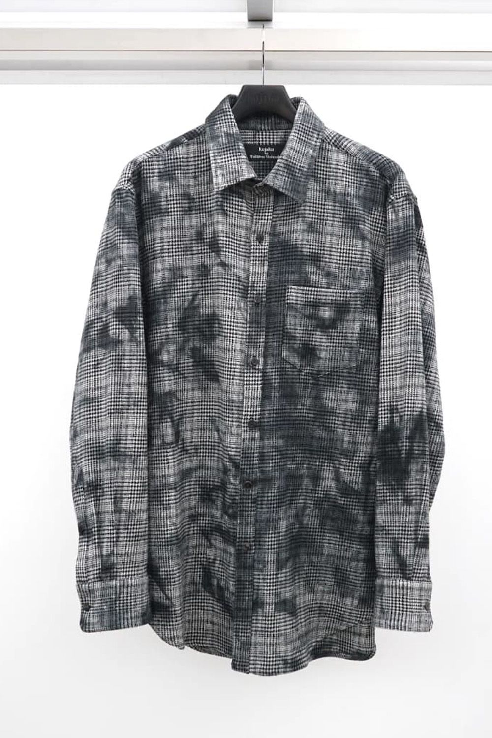 Unevenly Dyed Houndstooth Dress Shirt