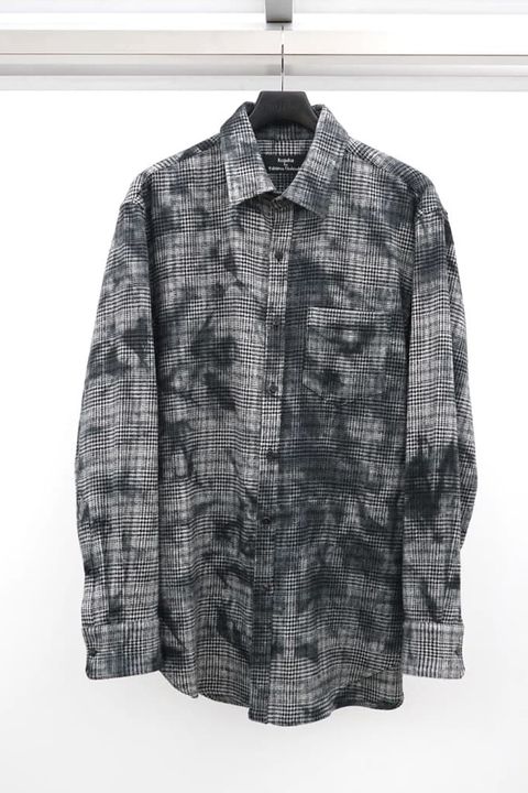Unevenly Dyed Houndstooth Dress Shirt