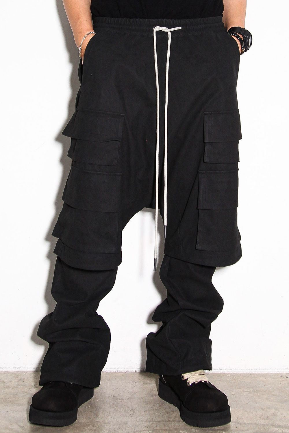 レイヤードブーツカットパンツ / LAYEDER BOOTS CUT / ブラック / ag-12009