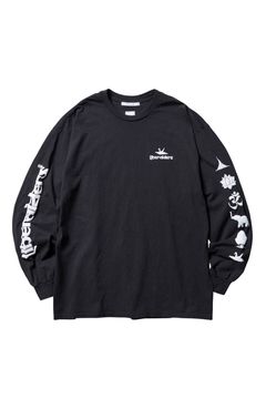 SLEEVE LOGO L/S TEE / ブラック
