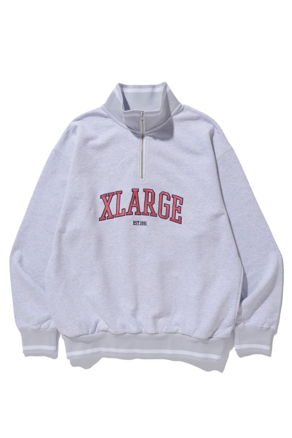 XLARGE - STRIP RIB H ZIP SWEAT / ブラック | Tempt