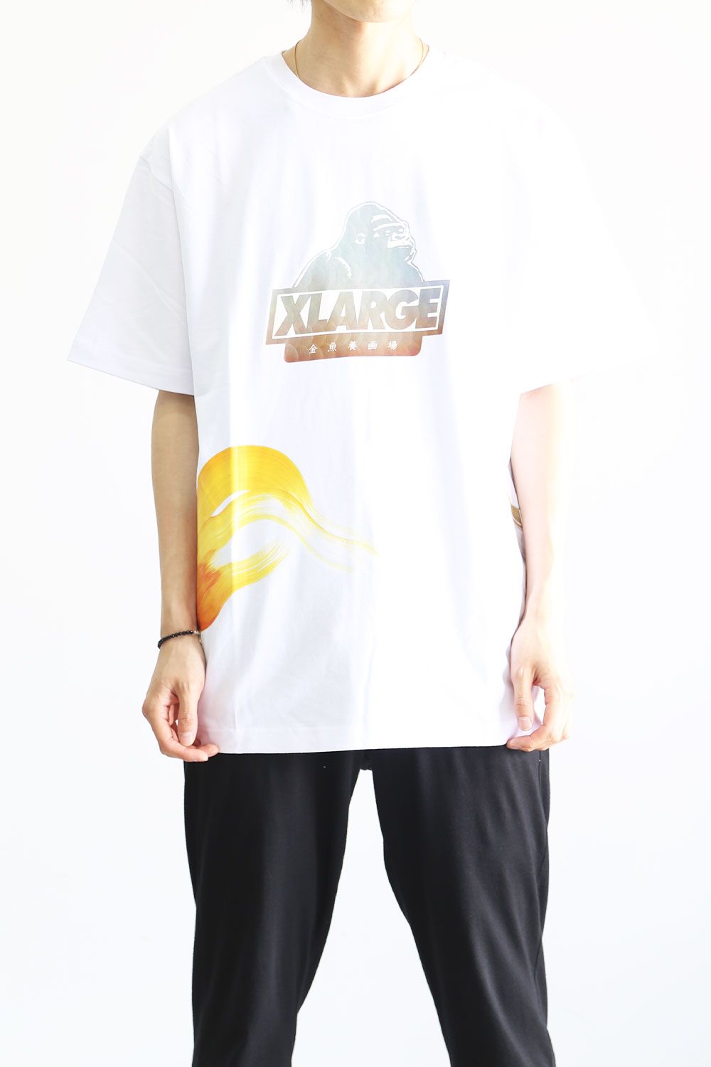 XLARGE S/S TEE KINGYO SKIN SLANTED OGRED素材 - Tシャツ/カットソー