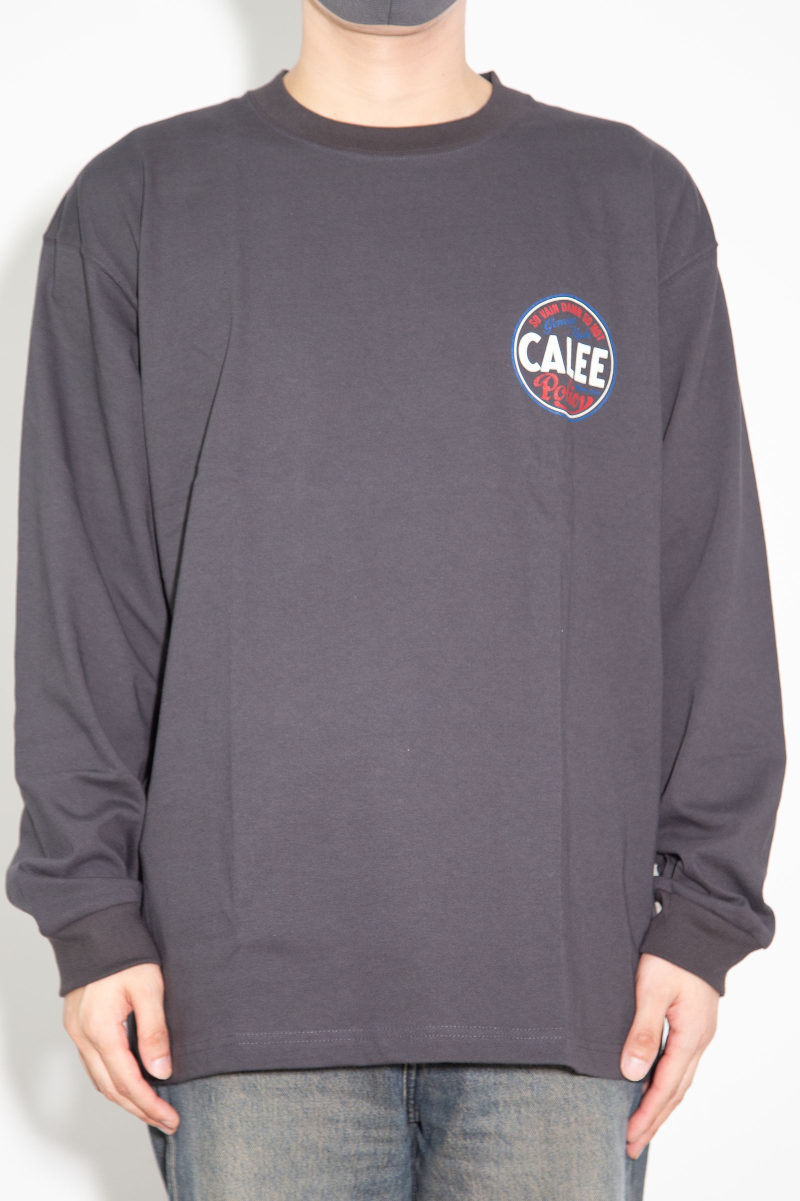 VINTAGE TYPE CIRCLE LOGO L/S TEE / チャコール