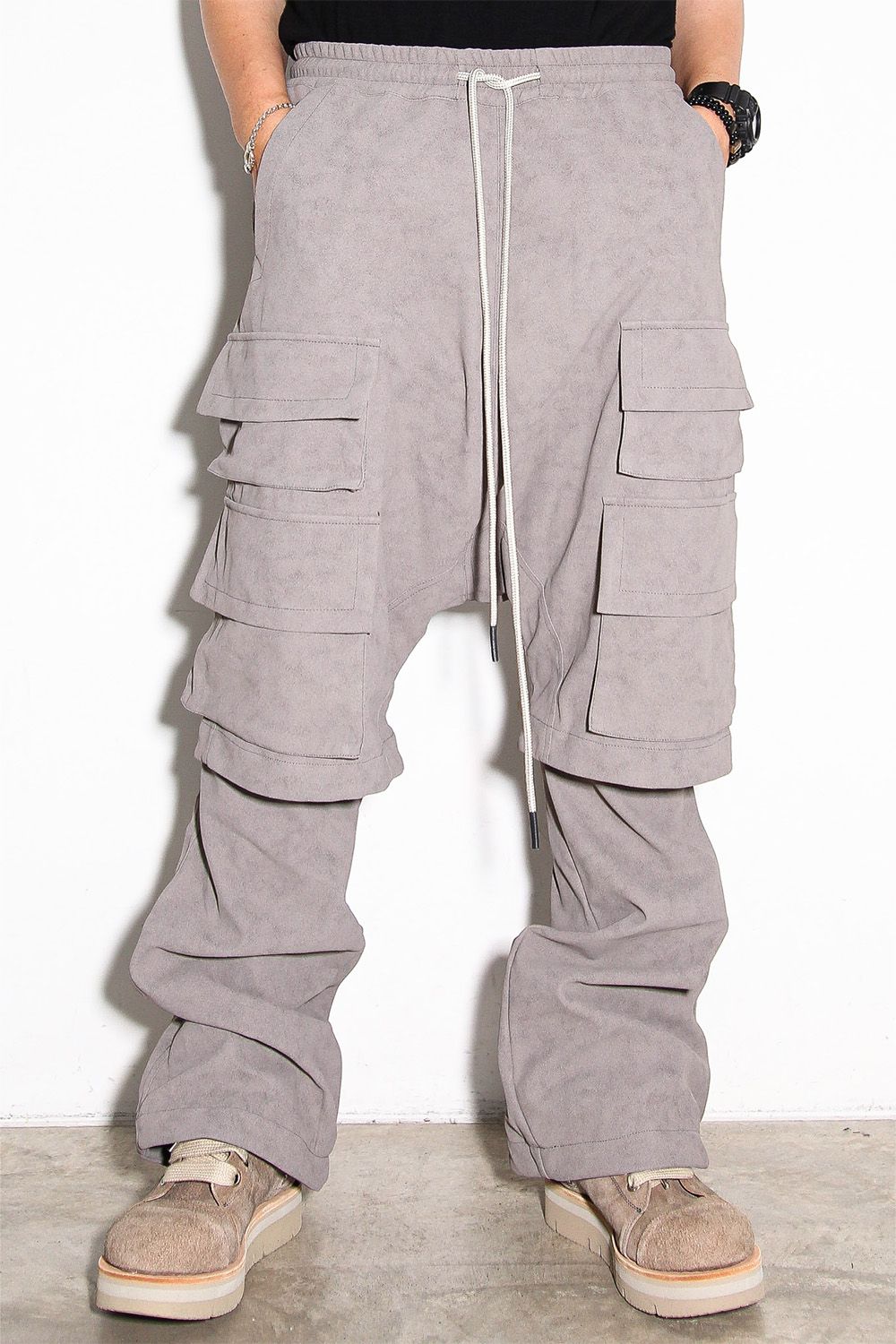 レイヤードブーツカットパンツ / LAYEDER BOOTS CUT / グレー / ag-12009