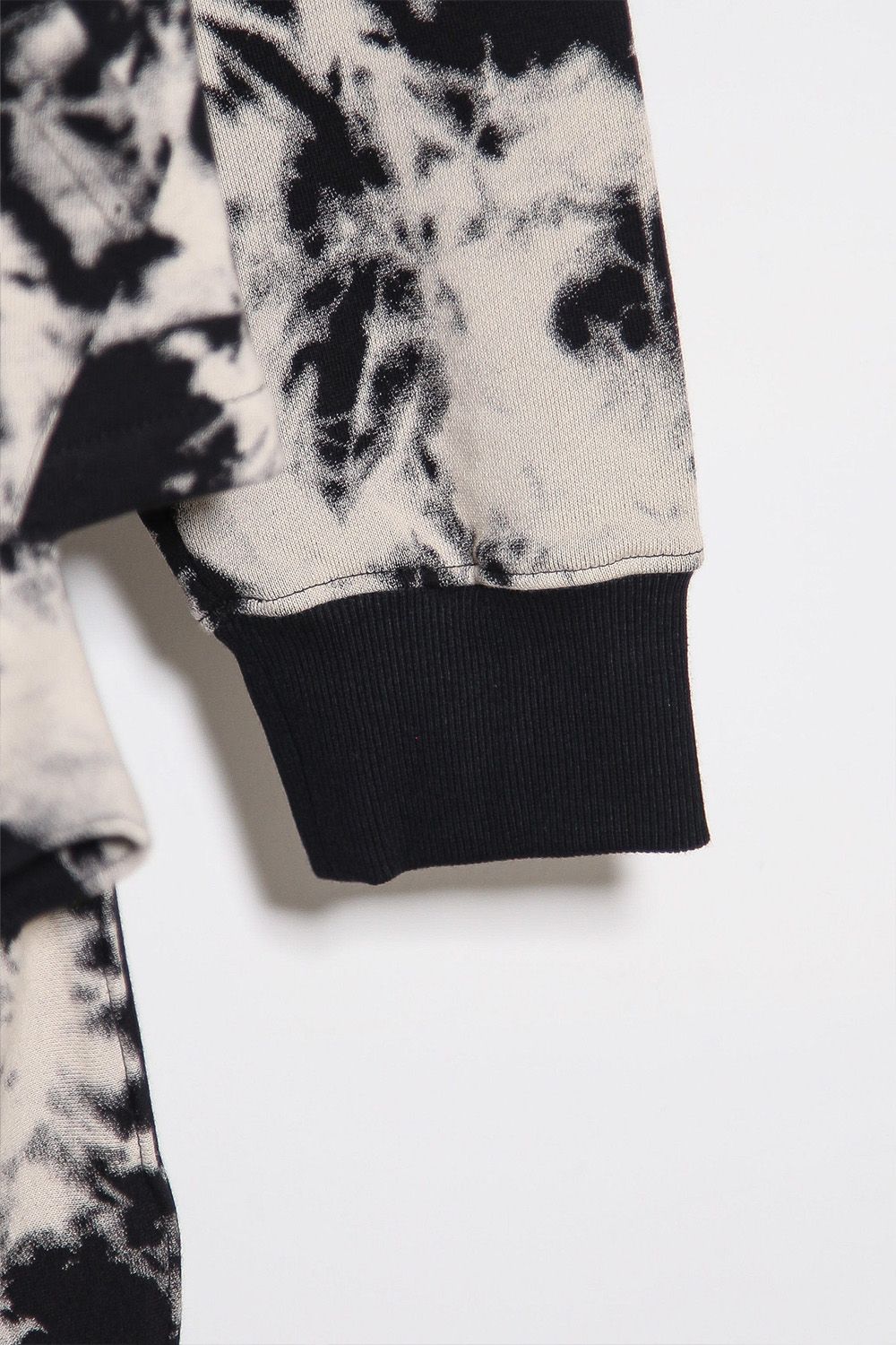 アシンメトリークルーネック / ASYMMETRY CREW NECK / ブラック×アイボリー / ag-12081-1