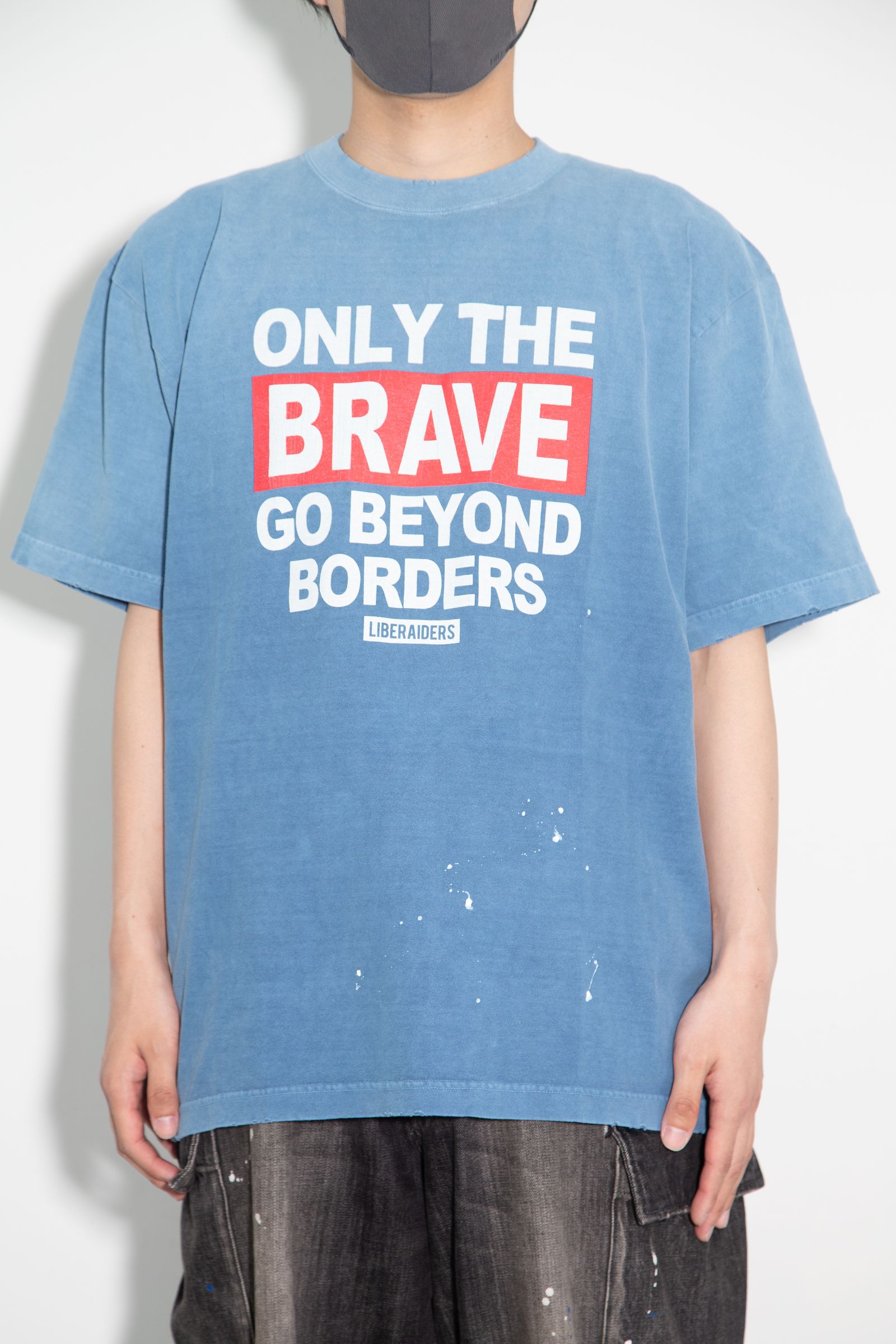 ［ラスト1点 サイズL］FADED BRAVE TEE / ネイビー