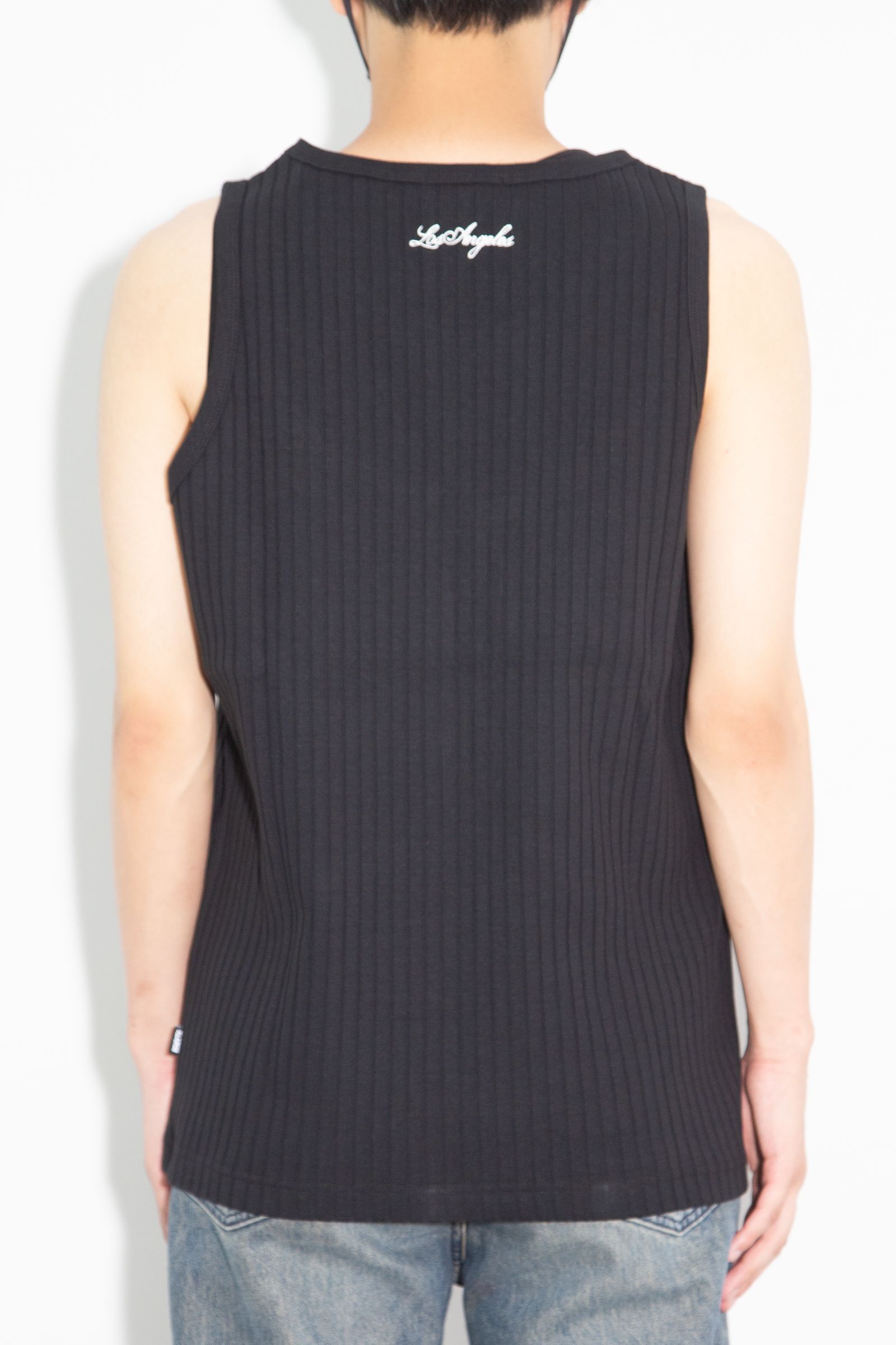 DROP NEEDLE RIB TANK TOP / ブラック