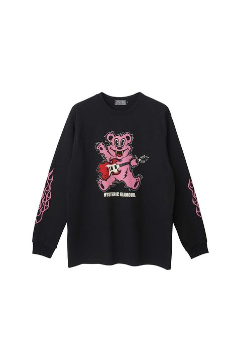 FIRE BEAR GUITAR Tシャツ / ブラック