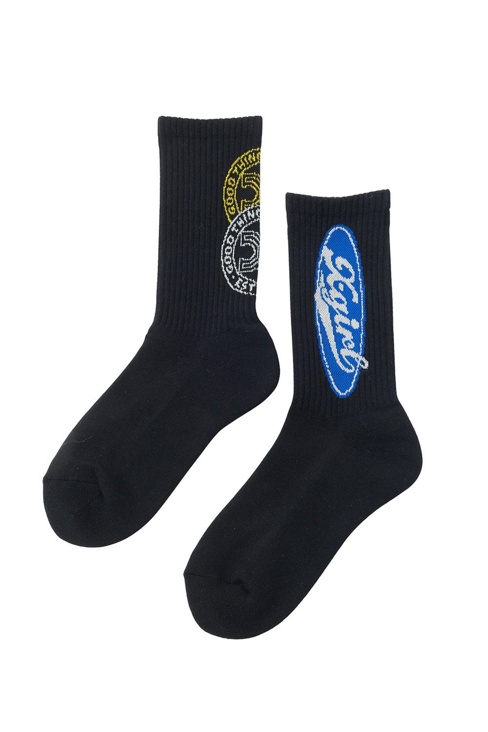 MIX LOGO JACQUARD RIB SOCKS -