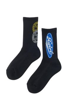 MIX LOGO JACQUARD RIB SOCKS -