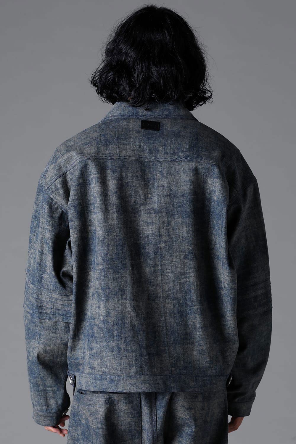 BLENDED SHADES DENIM PIN TUCK BLOUSON / スチールブルー