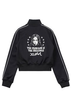 STAR AND FACE COMPACT TRACK JACKET / ブラック