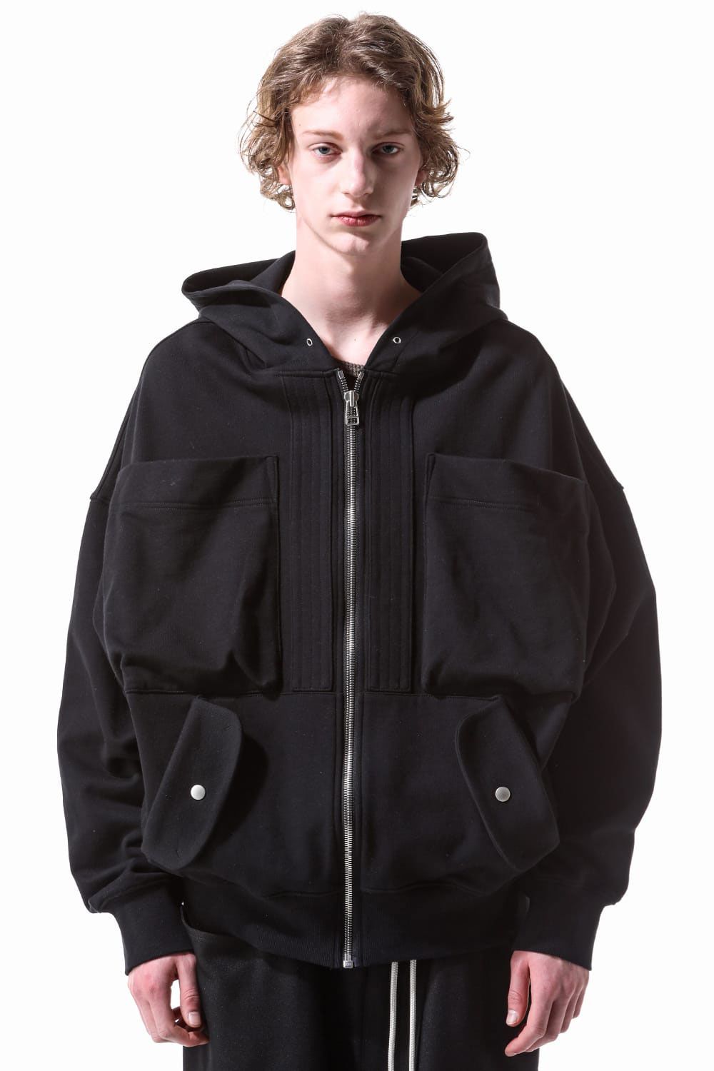 ジップフーディー / Zipp Hoodie / ブラック / ag-10044