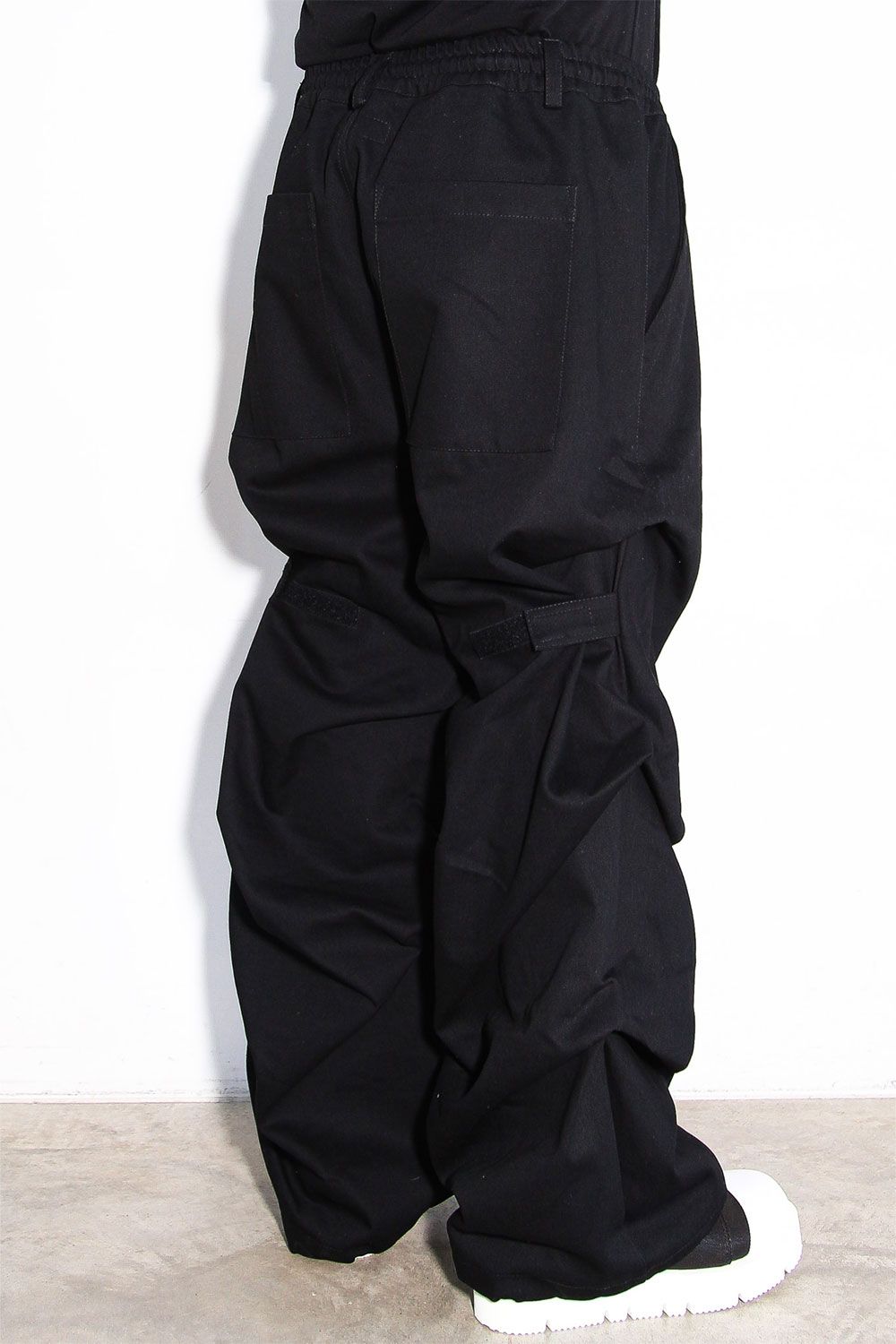 デニムタックワイドパンツ / Denim Tuck Wide Pants / ブラック / ag-10080-3