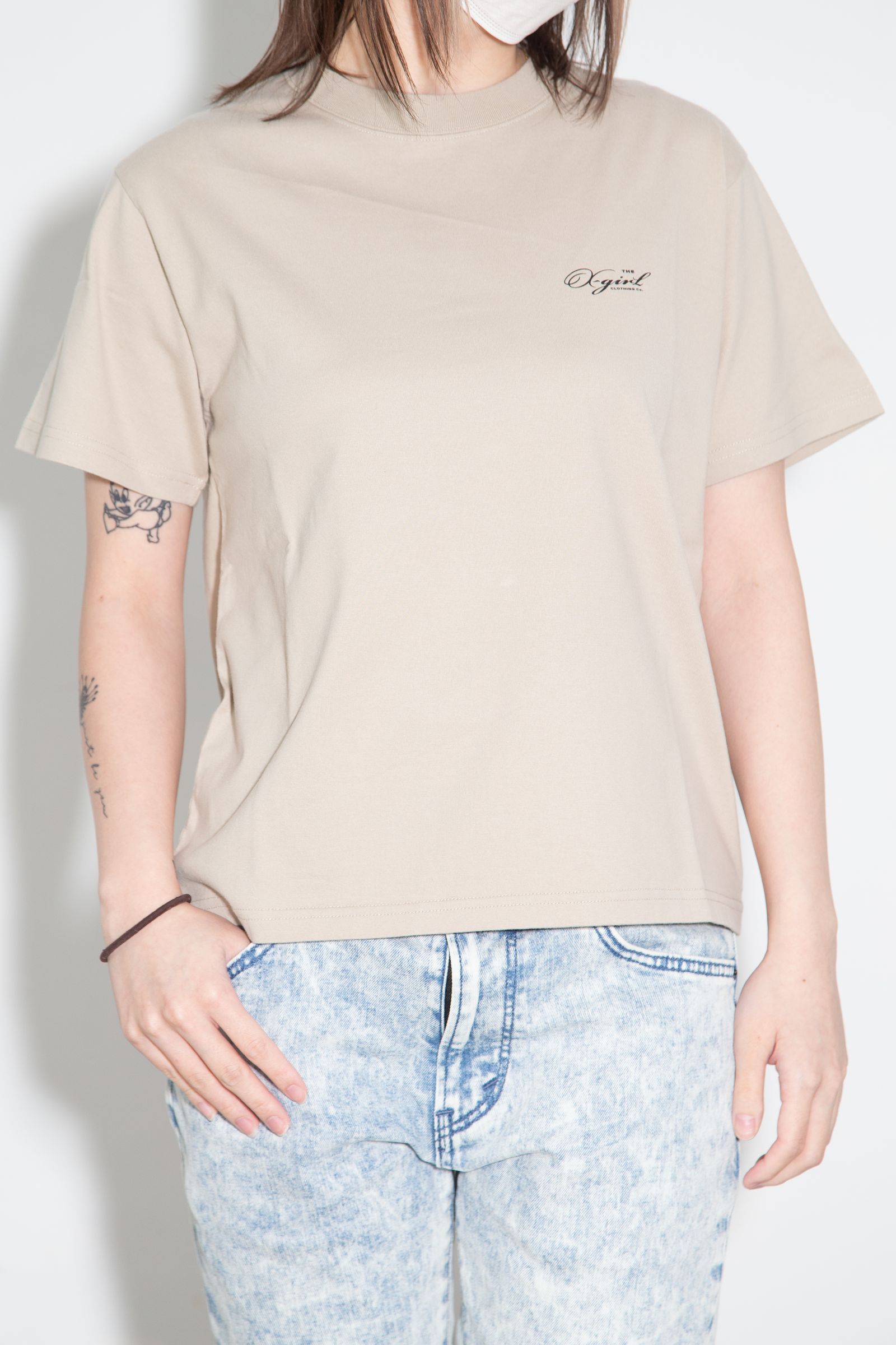 FACE RED LABEL S/S TEE / ベージュ