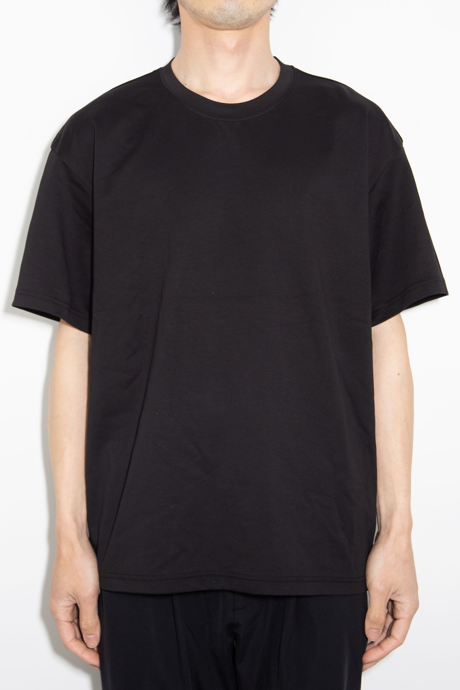 ATTACHMENT - COTTON DOUBLE FACE OVERSIZED S/S TEE / ブラック