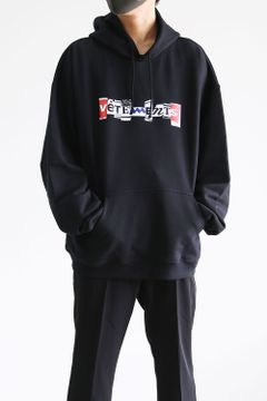 [ラスト1点 サイズXL] MIXED LOGO HOODIE / ブラック