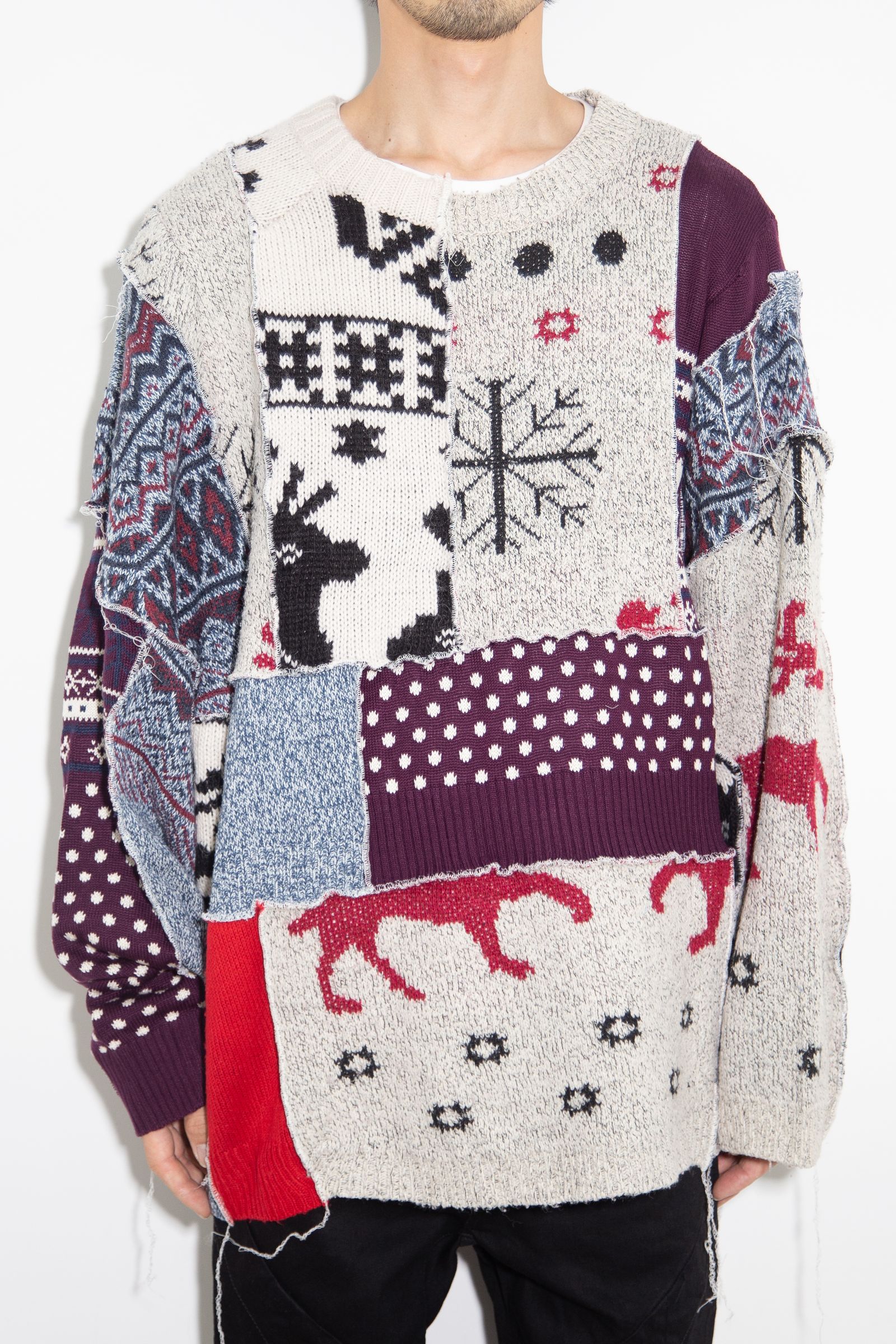 Nordic Patchwork Sweater / A