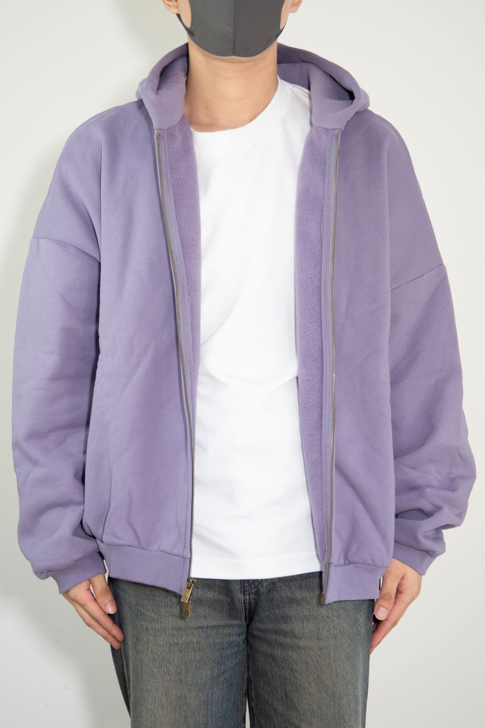 24FW HEAVY WEIGHT FULL ZIP HOODIE / ラベンダー
