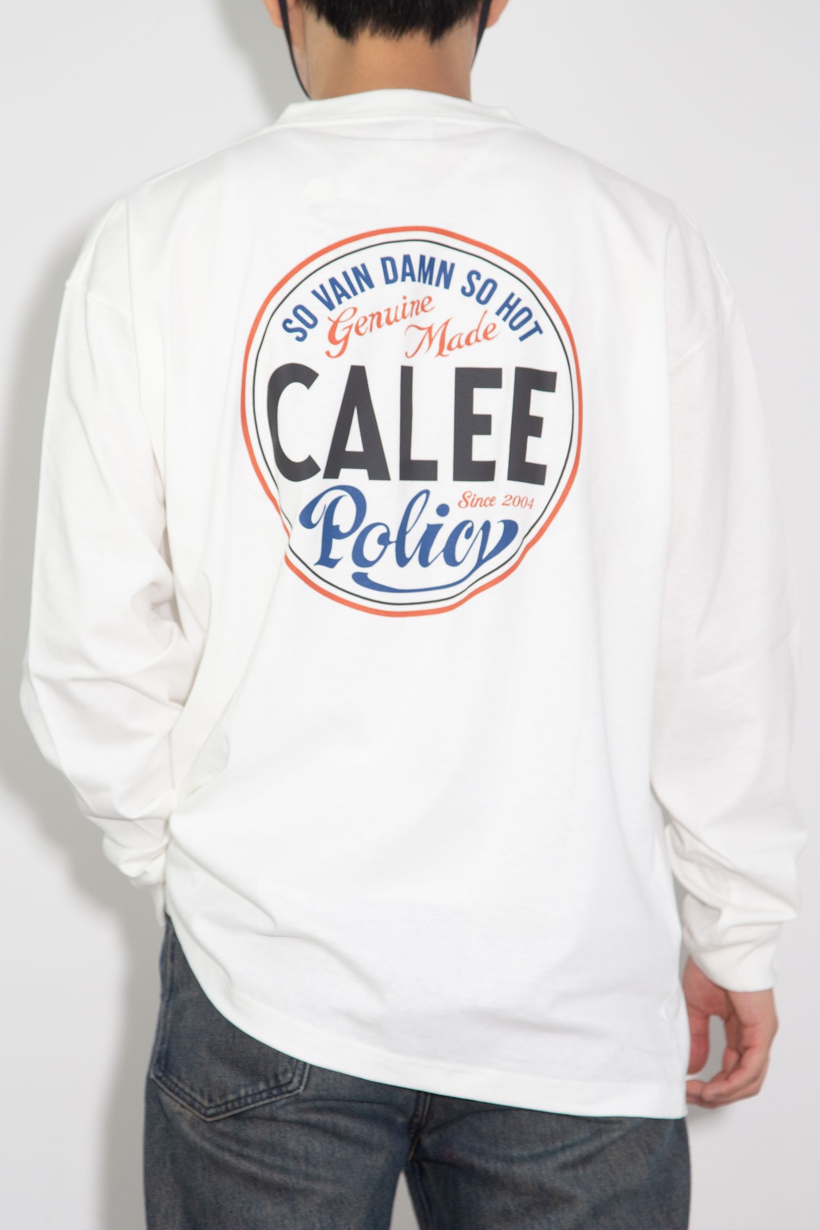 VINTAGE TYPE CIRCLE LOGO L/S TEE / ホワイト