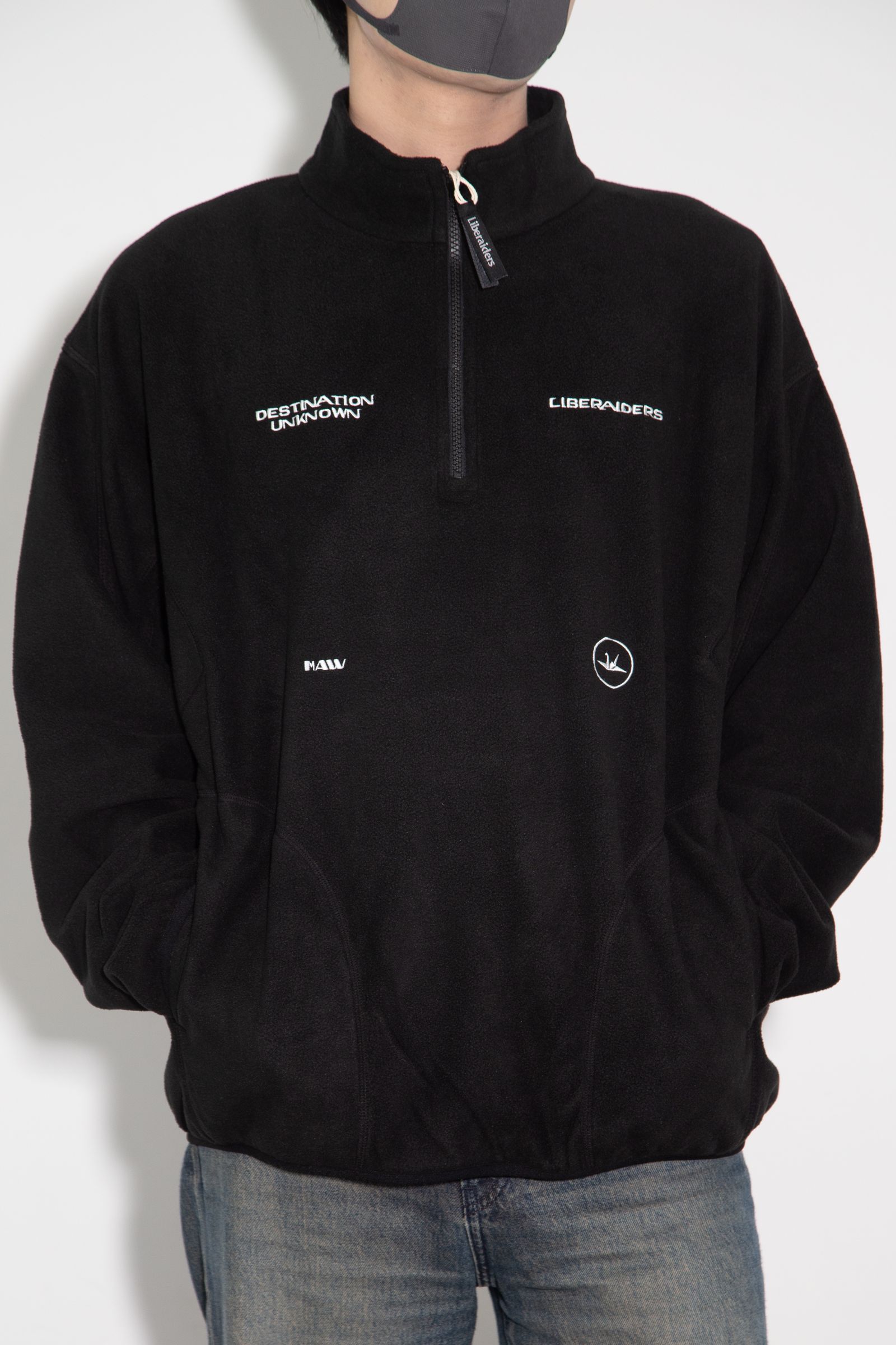 FLEECE HALF ZIP / ブラック