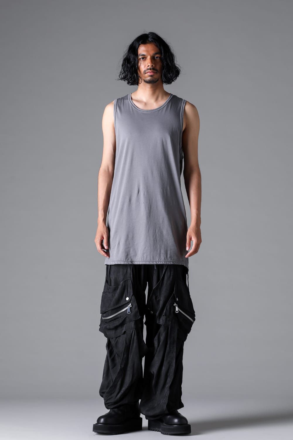 ロングタンクトップ / LONG TANK TOP / ストーン / ag-6083-3