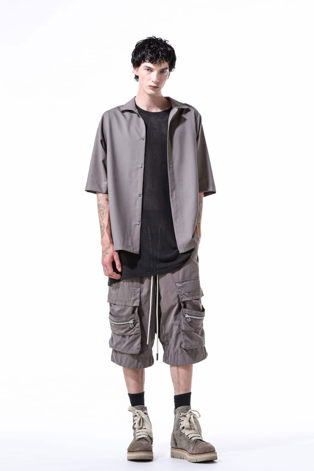 ナイロンカーゴショーツ / Nylon Cargo Pants / ブラック / ag-11023-2