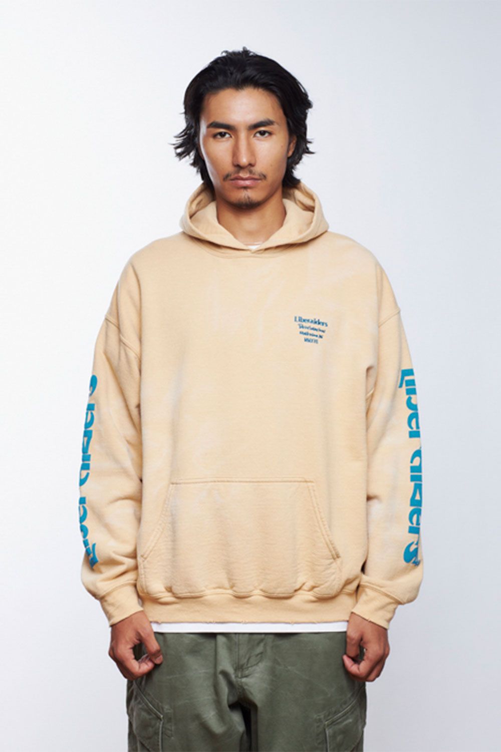 SLEEVE PRINT HOODIE / ベージュ