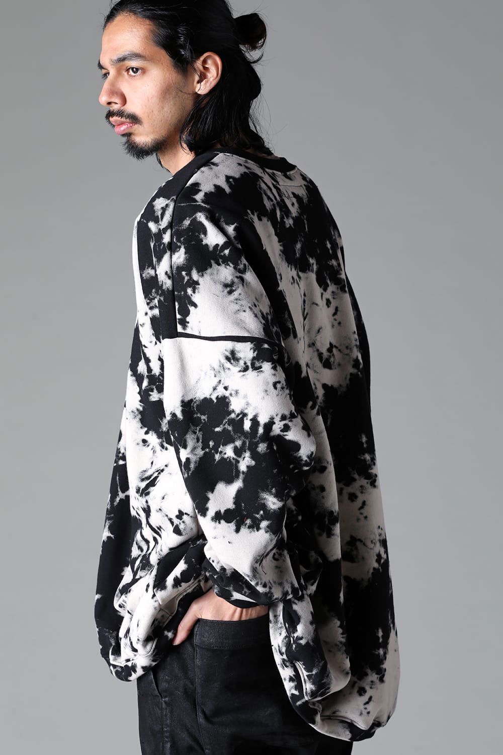 ジャンボクルーネック / JUMBO CREW NECK / ブラック×アイボリー / g-12085-1