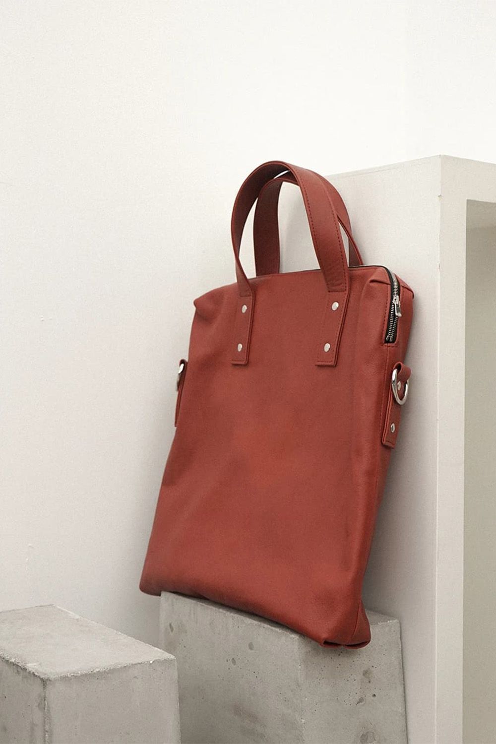 2Way Zip Leather Bag