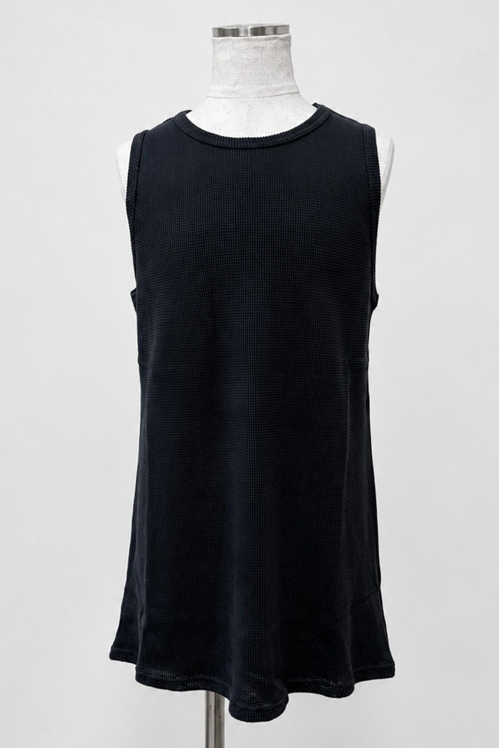 ロング丈ワッフルタンクトップ / Long Length Tank Top / グレー / ag-10096-2